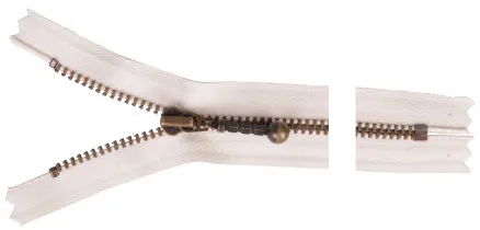 YKK Lynlås Antik Messing 12cm 4mm Natur